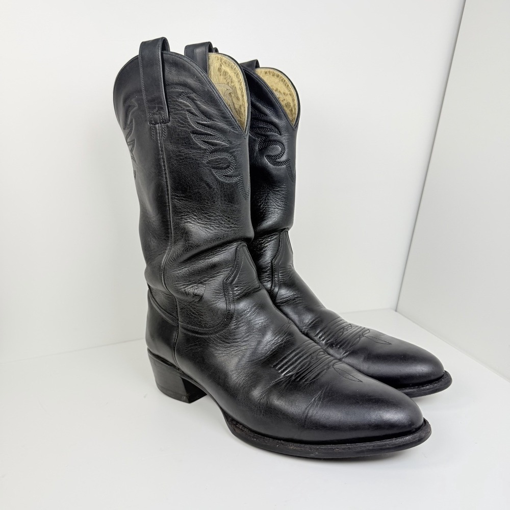Vintage Ariat Women's Western Cowboy Boots Black Leather Style 18001 US 9.5B